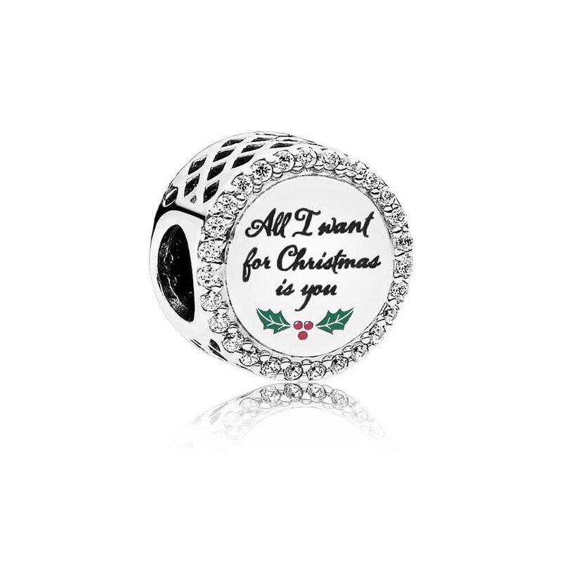 Pandora PANDORA Charm, All I Want for Christmas, Clear CZ