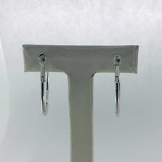 14k White Gold .40ctw Diamond Inside Out Hoop Earrings