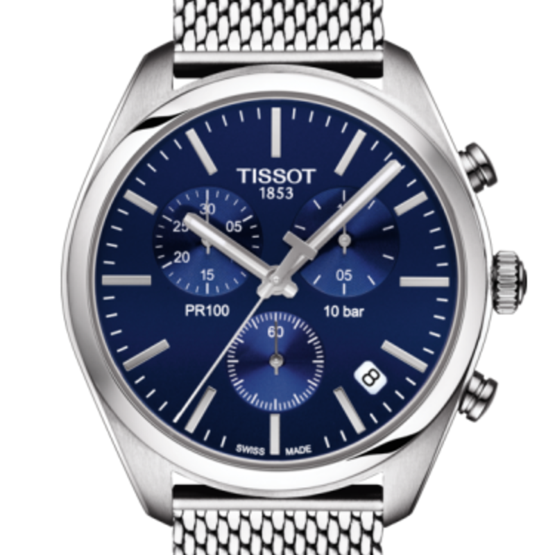 Tissot Tissot PR 100 Chronograph Gents Watch with Blue Dial