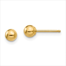 American Jewelry 14k Yellow Gold 4mm Ball Stud Earrings