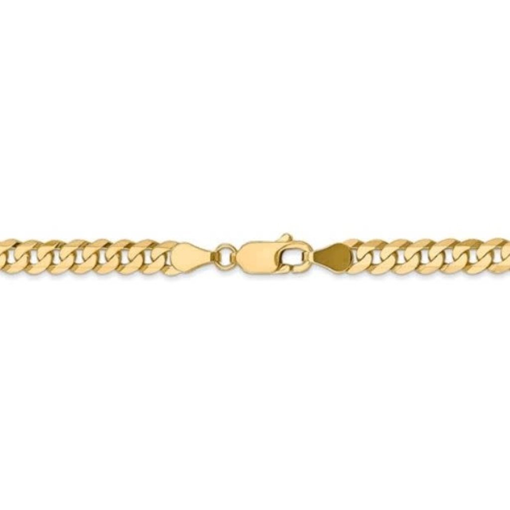 American Jewelry 14k Yellow Gold 4.5mm Flat Curb Chain (20")