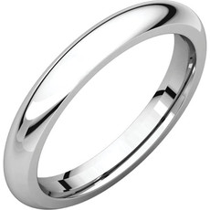 American Jewelry 14k White Gold 3mm Polished Comfort-fit Wedding Band (Size 6)