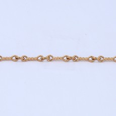 American Jewelry 14k Rose Gold Twisted Link Chain Necklace (18")