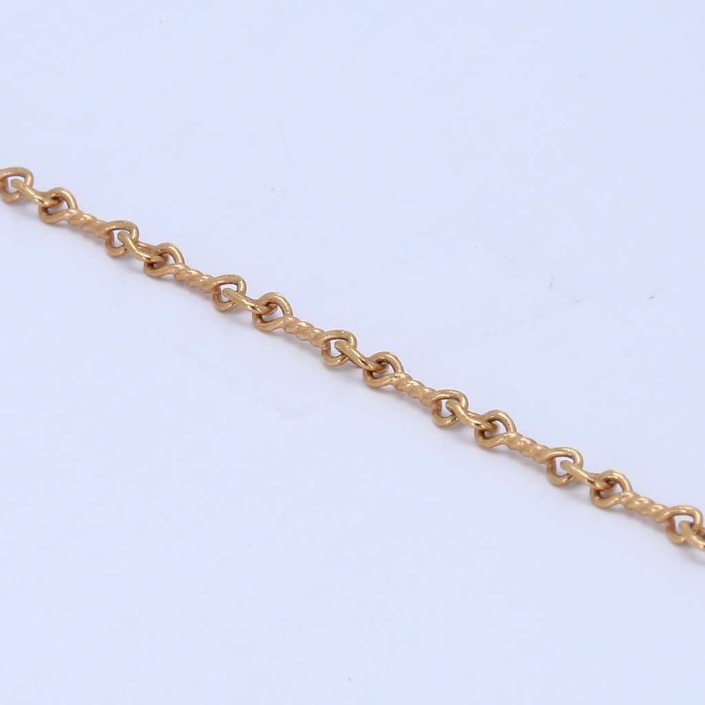 American Jewelry 14k Rose Gold Twisted Link Chain Necklace (18")