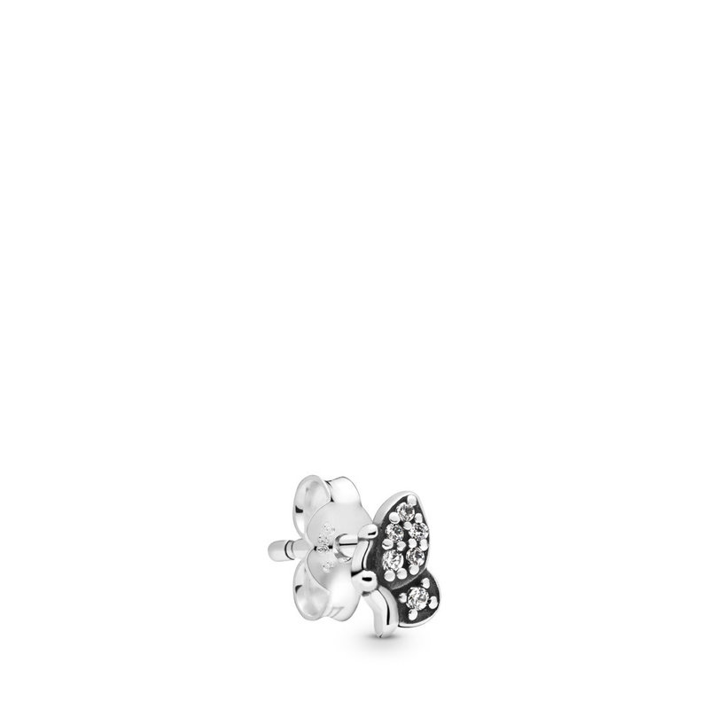 Pandora PANDORA Me Single Stud Earring, My Butterfly, Clear CZ