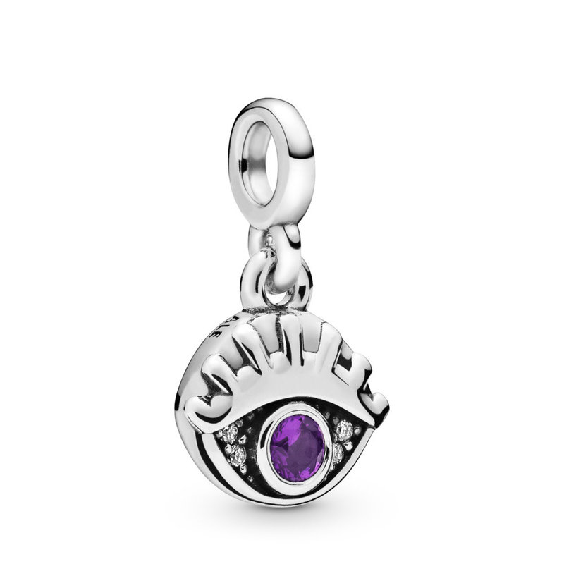 Pandora PANDORA Me Charm, My Eye, Purple & Clear CZ