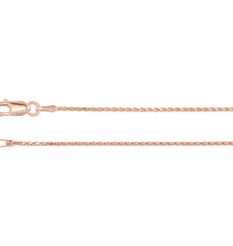 American Jewelry 14k Rose Gold 1mm Baby Wheat Chain (20")