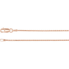 American Jewelry 14k Rose Gold 1mm Baby Wheat Chain (20")