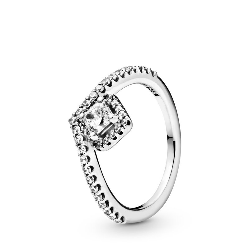 PANDORA Ring, Luminous Ice, Clear CZ - Size 52 - American Jewelry