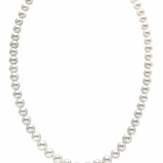 American Jewelry 14K White Gold 18" 6.5-7mm Akoya Pearl Strand Necklace