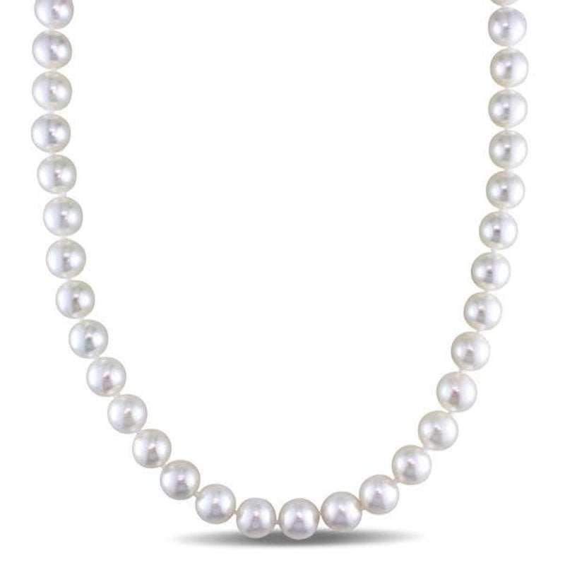 American Jewelry 14K White Gold 18" 8.5-9mm Akoya Pearl Strand Necklace
