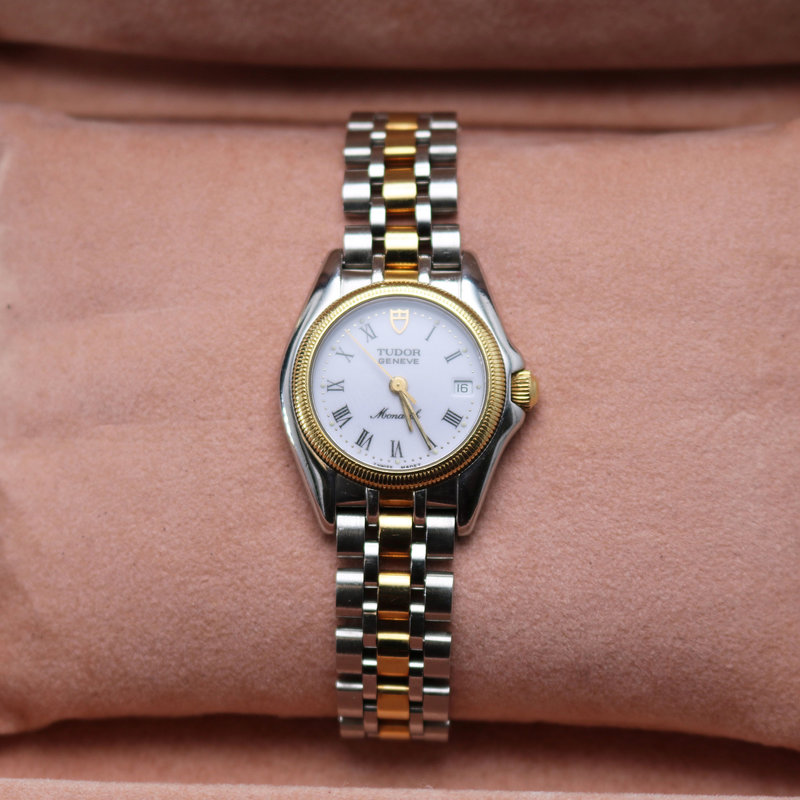 American Jewelry Yellow Gold & Stainless Steel Preowned Ladies Tudor Monarch Watch