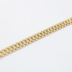 American Jewelry 14k Yellow Gold Fashion Link Ladies Bracelet (7")