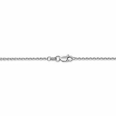 American Jewelry 14k White Gold 16" 1mm Cable Link Chain