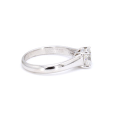 American Jewelry ESTATE Platinum 1.01ct H/VVS1 Lucida Cut Solitaire Diamond Engagement Ring (Size 6.25)