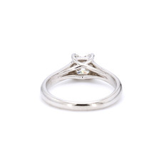 American Jewelry ESTATE Platinum 1.01ct H/VVS1 Lucida Cut Solitaire Diamond Engagement Ring (Size 6.25)