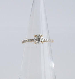 American Jewelry 14K Yellow Gold 1.01ctw (0.81 G/SI1 Round Transitional Cut Diamond) Solitaire Engagement Ring (Size 4.5)