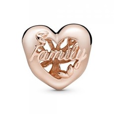 Pandora PANDORA Rose Charm, Openwork Family Tree Heart, Clear CZ