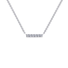 Lafonn Lafonn 0.09cttw Dainty Bar Necklace (18")