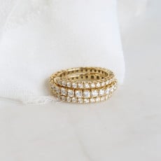 American Jewelry 18K Yellow Gold 1.63ctw Diamond Flex Wrap Ring