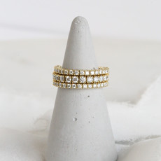 American Jewelry 18K Yellow Gold 1.63ctw Diamond Flex Wrap Ring