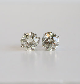 American Jewelry 14K White Gold 4.85ctw Round Brilliant Diamond Stud Earrings