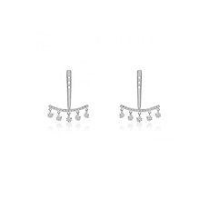 American Jewelry 14k White Gold .64ctw Pierced Dashing Diamond Earring Jackets