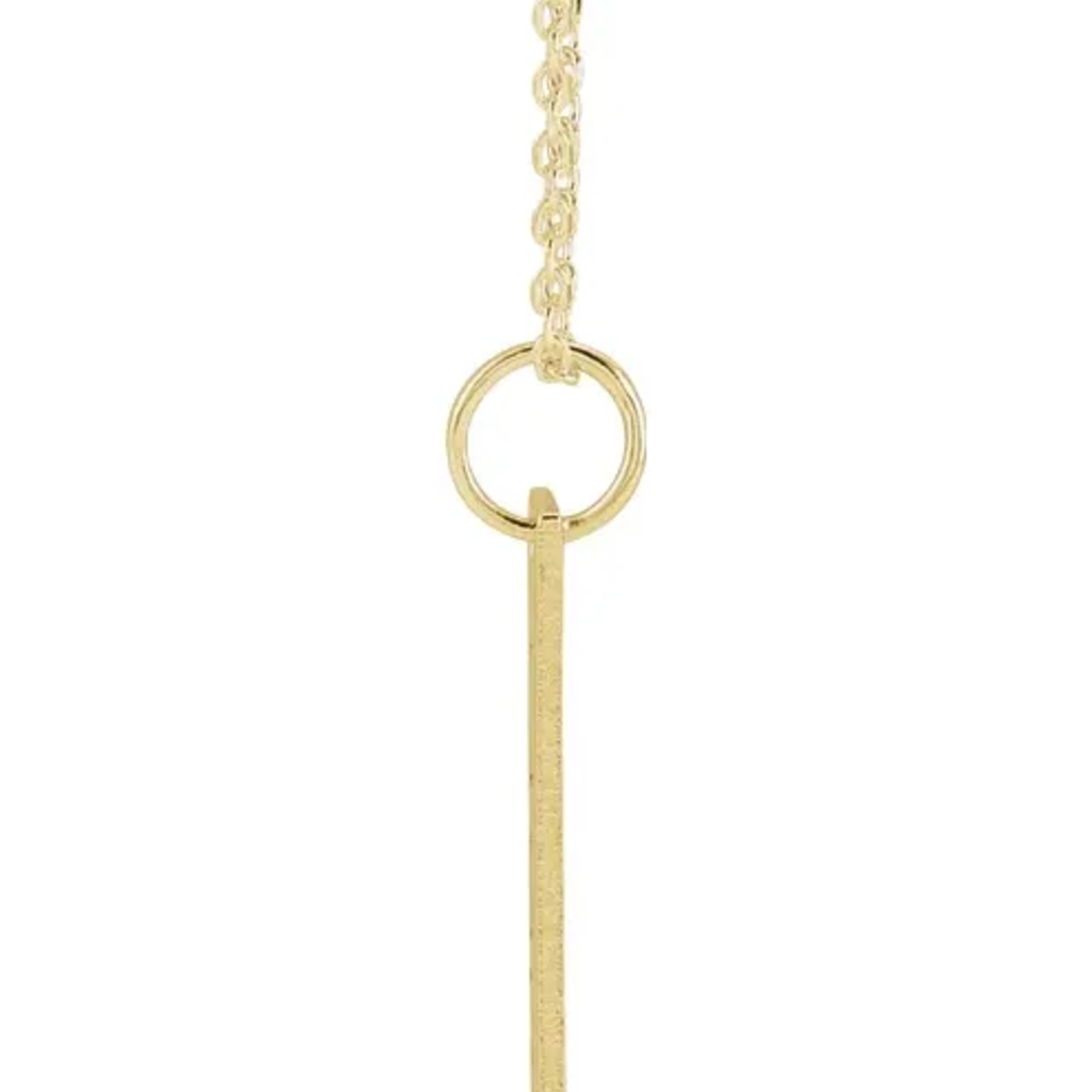 American Jewelry Vertical Engravable  Bar Necklace