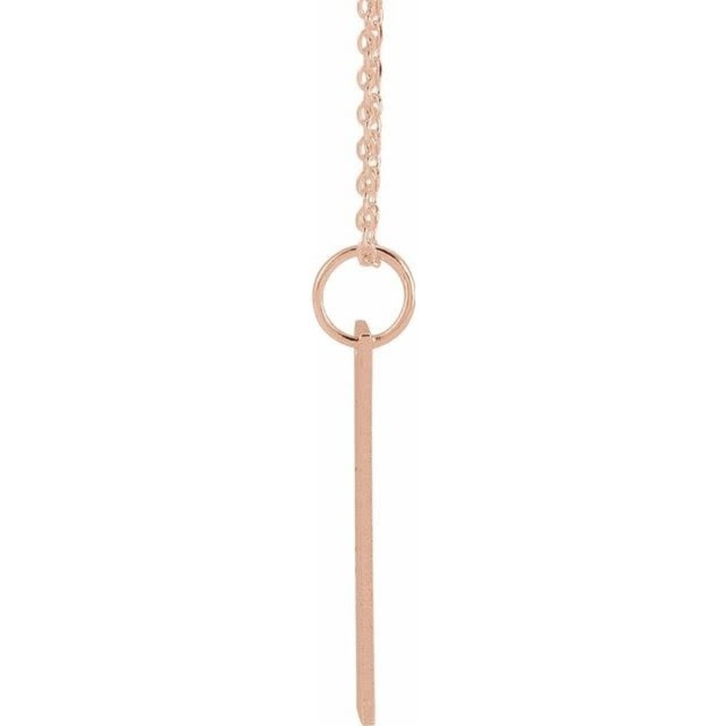 American Jewelry Vertical Engravable  Bar Necklace