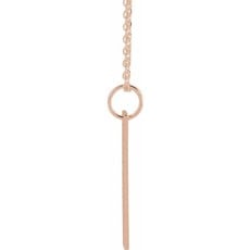 American Jewelry Vertical Engravable  Bar Necklace