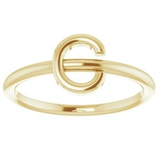 American Jewelry Initial Ring