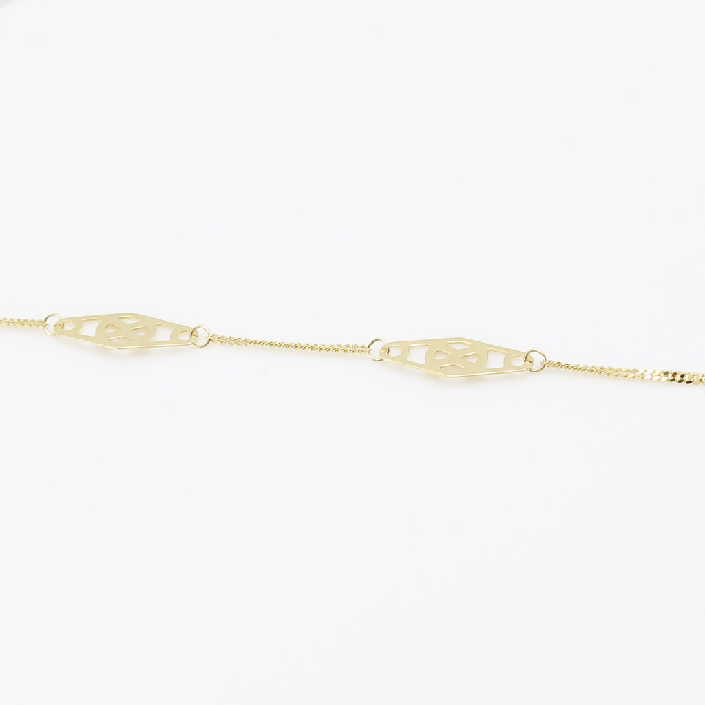 American Jewelry 14k Yellow Gold Fashion Bracelet(10")