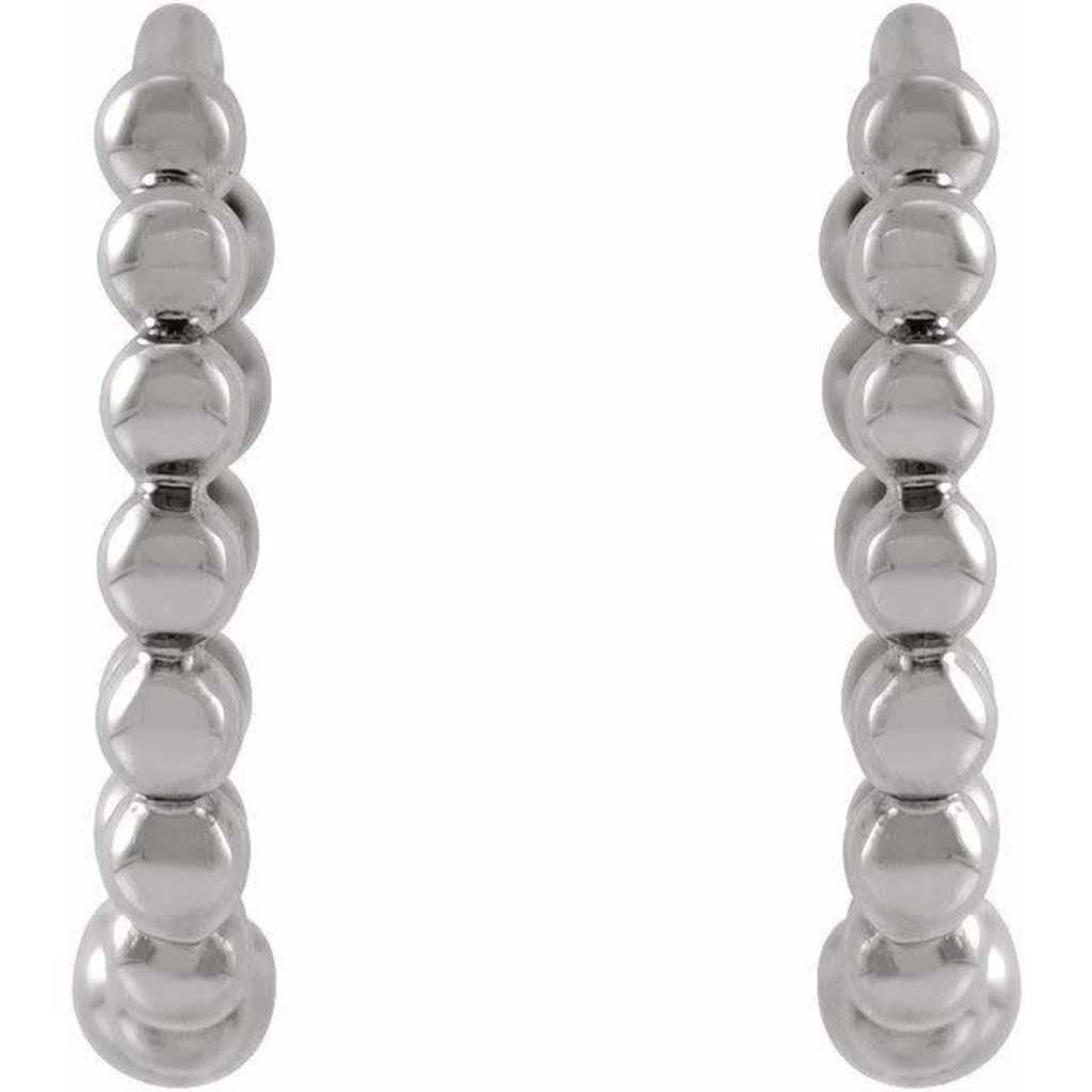 American Jewelry Beaded Huggie Hoop Earrings