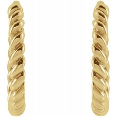 American Jewelry Twisted Huggie Hoop Earrings