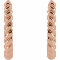 American Jewelry Twisted Huggie Hoop Earrings