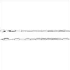 American Jewelry Small Paperclip Elongated Link Chain | 2.6mm