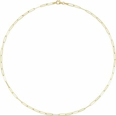 American Jewelry Small Paperclip Elongated Link Chain | 2.6mm