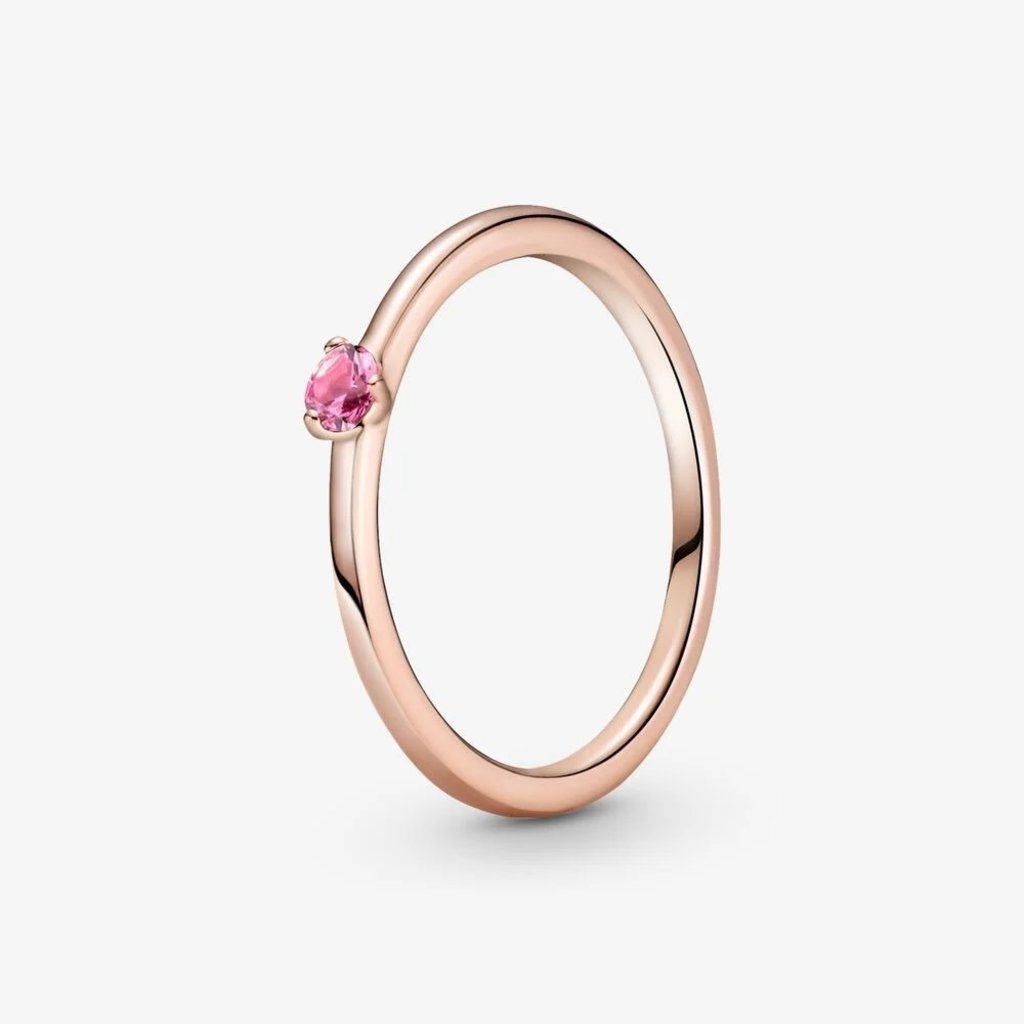 Pandora PANDORA Rose Ring, Solitaire, Pink Crystal - Size 52