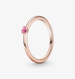 Pandora PANDORA Rose Ring, Solitaire, Pink Crystal - Size 52