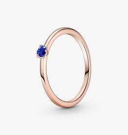 Pandora PANDORA Rose Ring, Solitaire, Blue Crystal - Size 52