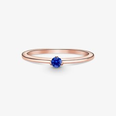 Pandora PANDORA Rose Ring, Solitaire, Blue Crystal - Size 52