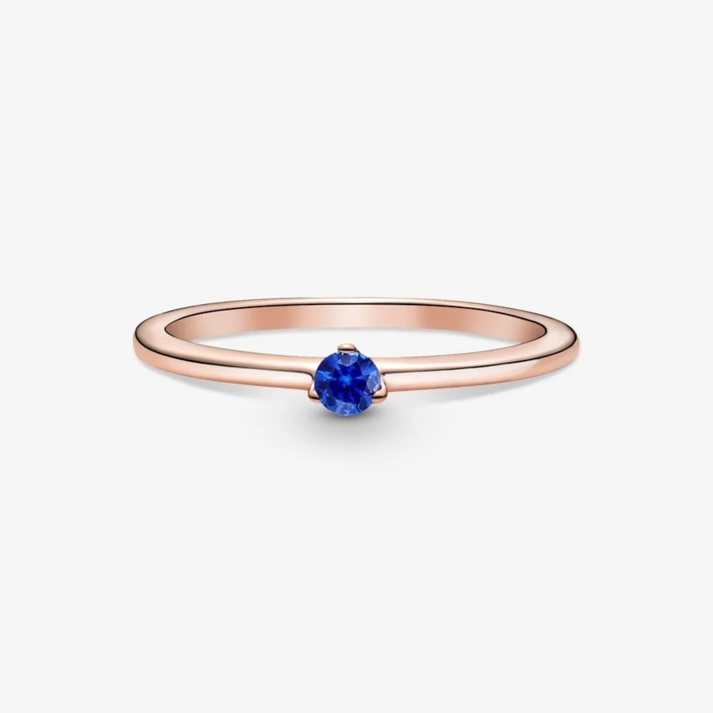 Pandora PANDORA Rose Ring, Solitaire, Blue Crystal - Size 54