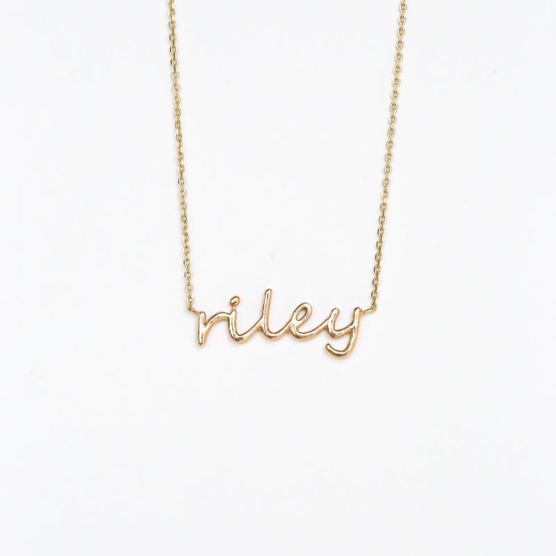 American Jewelry Custom  Gold Single Name Necklace