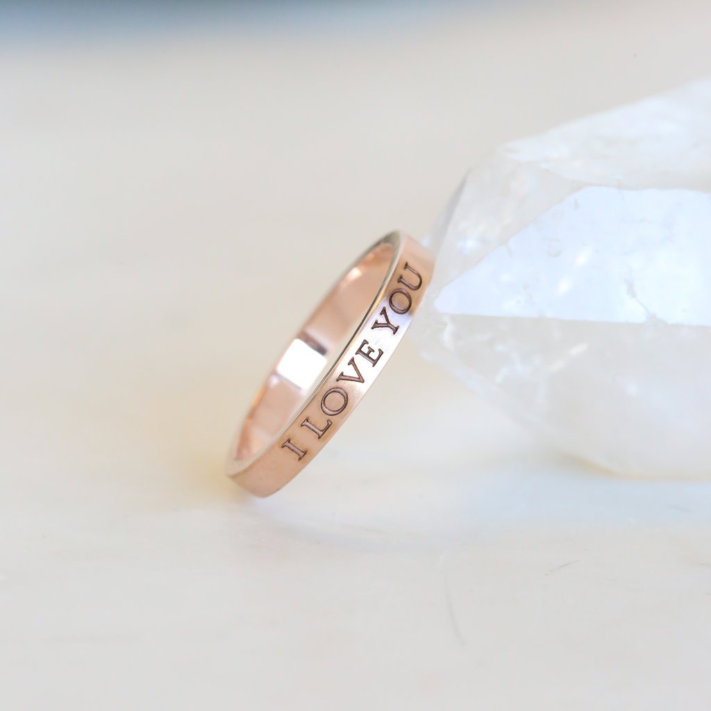 American Jewelry Stackable Name Ring