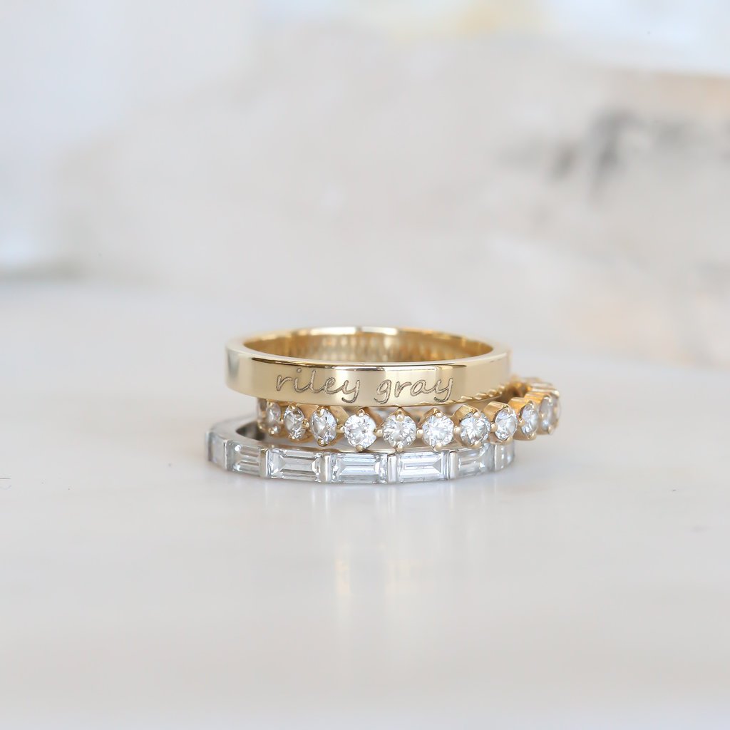 American Jewelry Stackable Name Ring