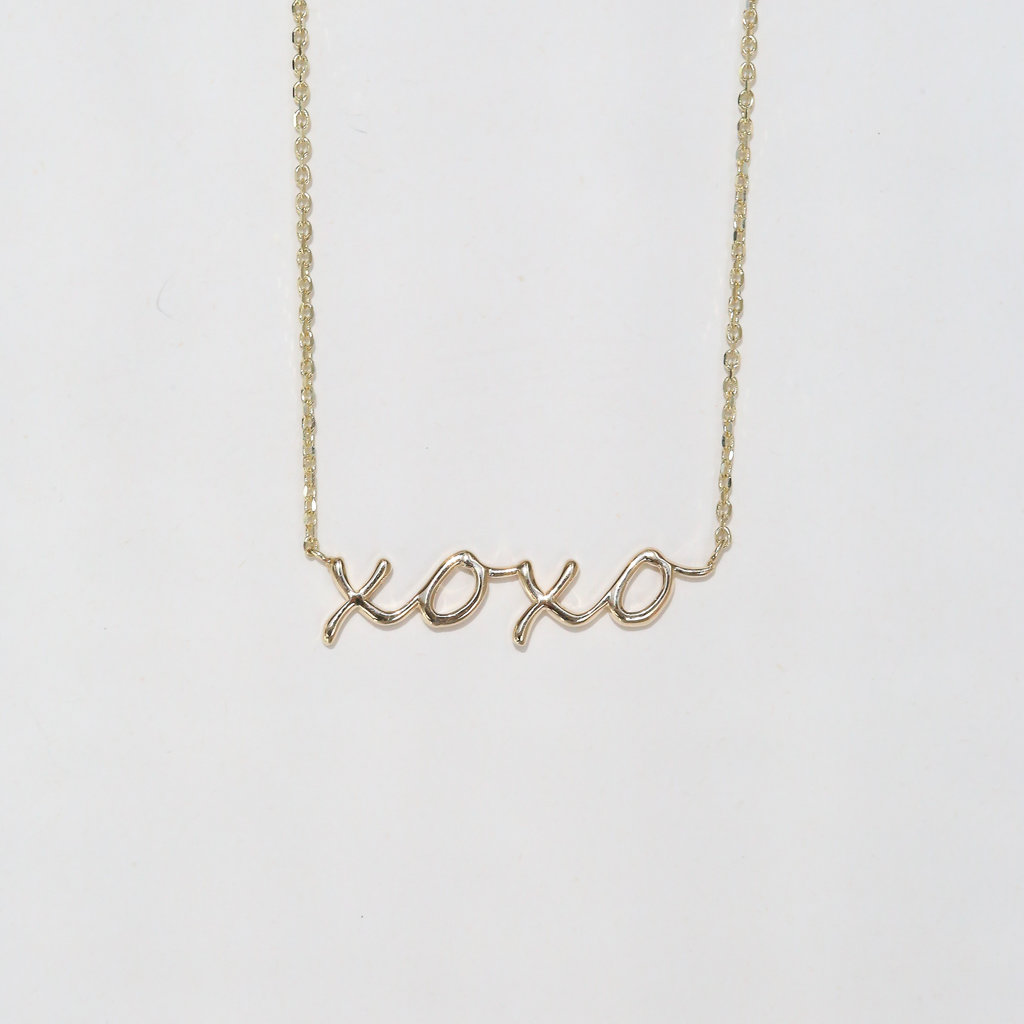 American Jewelry XOXO Script Necklace