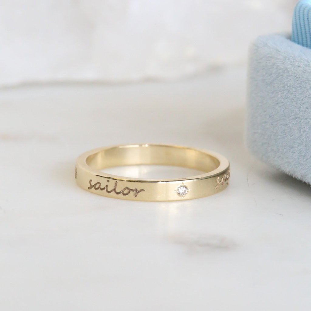 American Jewelry Stackable Name Ring