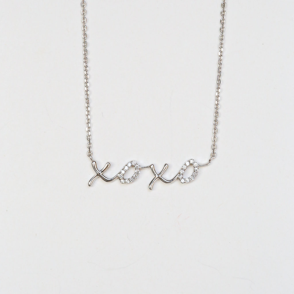 American Jewelry XOXO Script Necklace