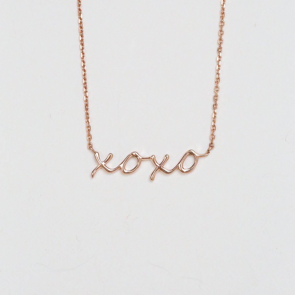 American Jewelry XOXO Script Necklace