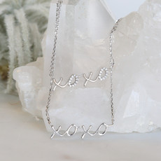 American Jewelry XOXO Script Necklace